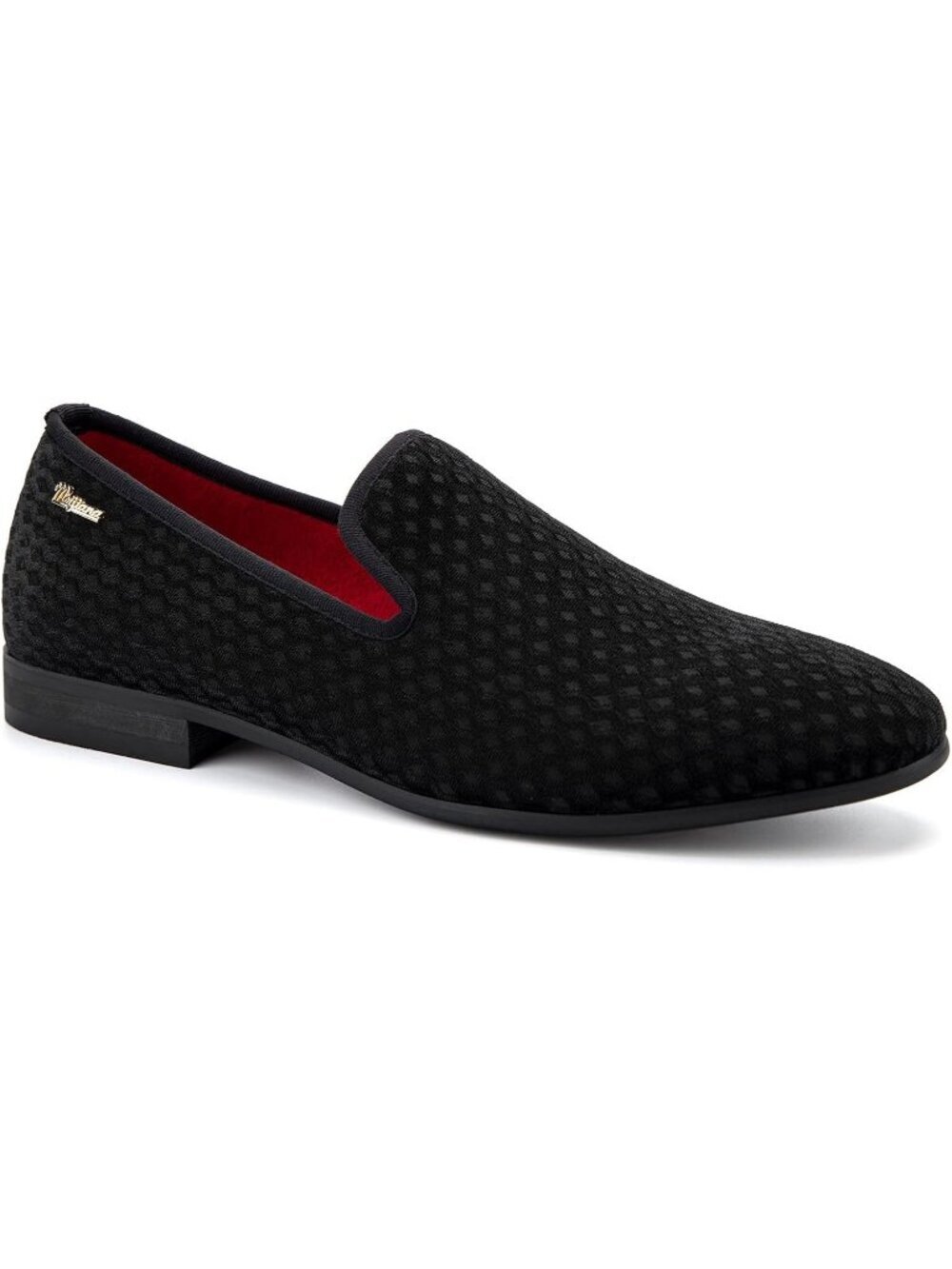Meijiana Men's Black01 Velvet Loafer Embossed Pattern Slip On Tuxedo Dress Shoes